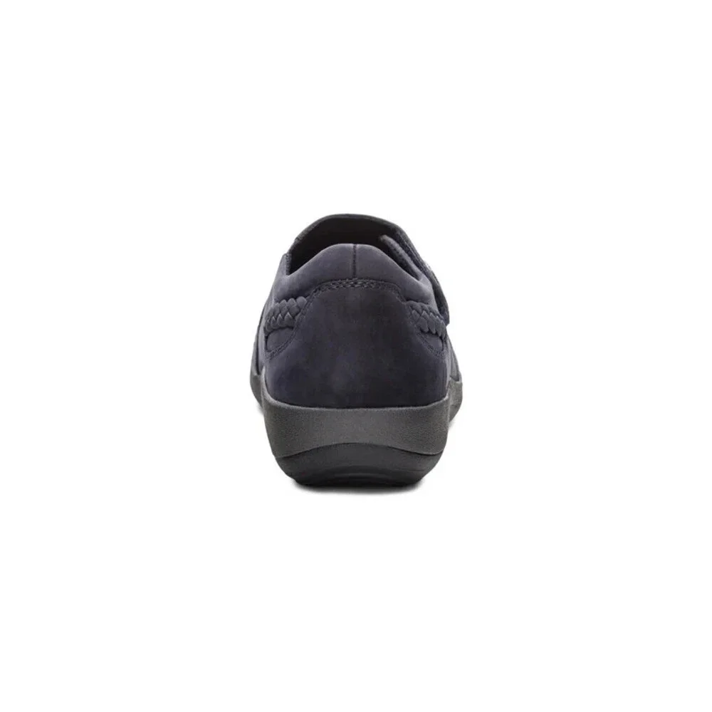 Aetrex Karina DM505WM Womens 7.5-8 Navy Leather Monk Strap Comfort Shoes GAL1400